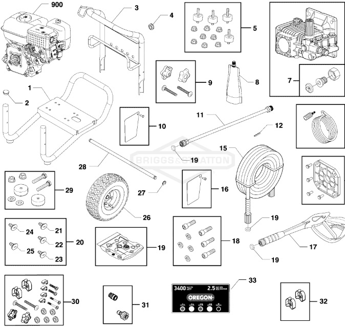 Husqvarna 3400 psi model 020821-00 power washer replacement parts & manual